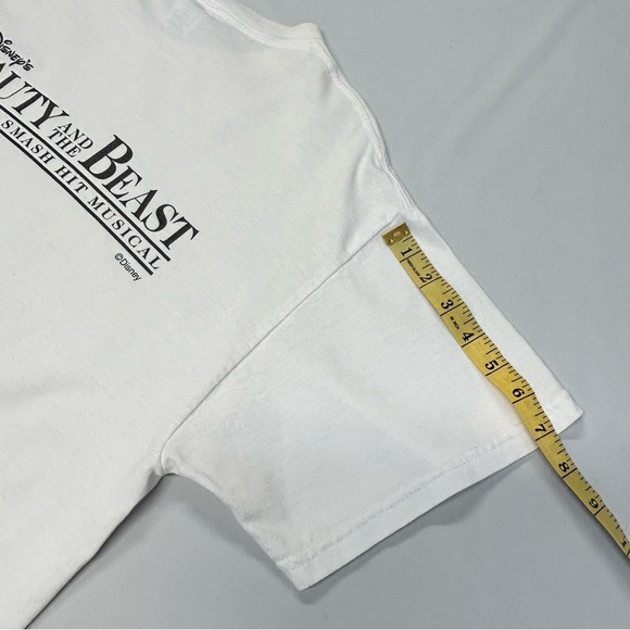 Beauty And The Beast Adult T Shirt Size L Graphic Disney Musical Broadway White - Picture 9 of 13